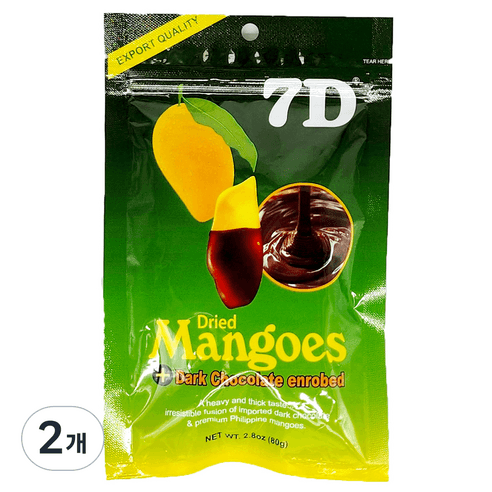 7D 초코 건망고, 80g, 2개 - 건망고 | 쿠팡
