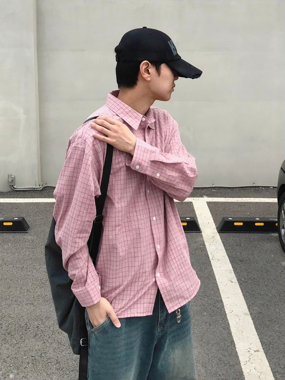 (얇은 소재) 코어 와이 체크 셔츠 4C