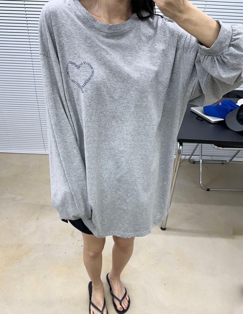 0712/casual] 하트 써머 긴팔 t