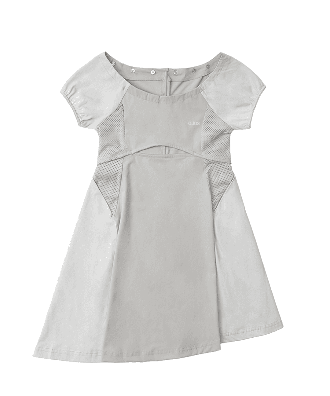 Capsleeve Slit Mini Dress / Grey