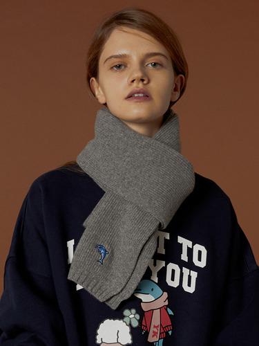 돌핀 캐시미어 머플러 그레이