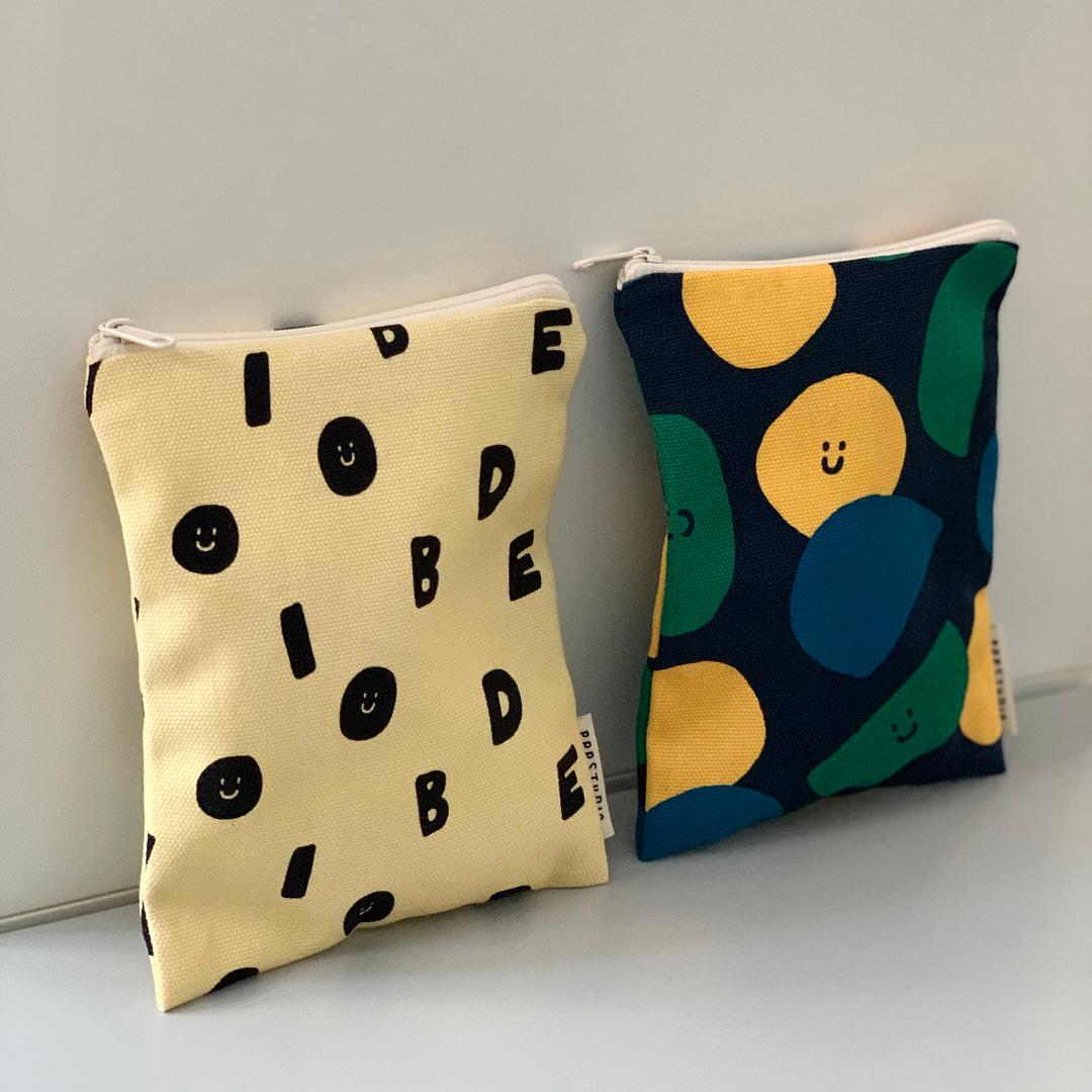 bubble, good vibe zipper pouch