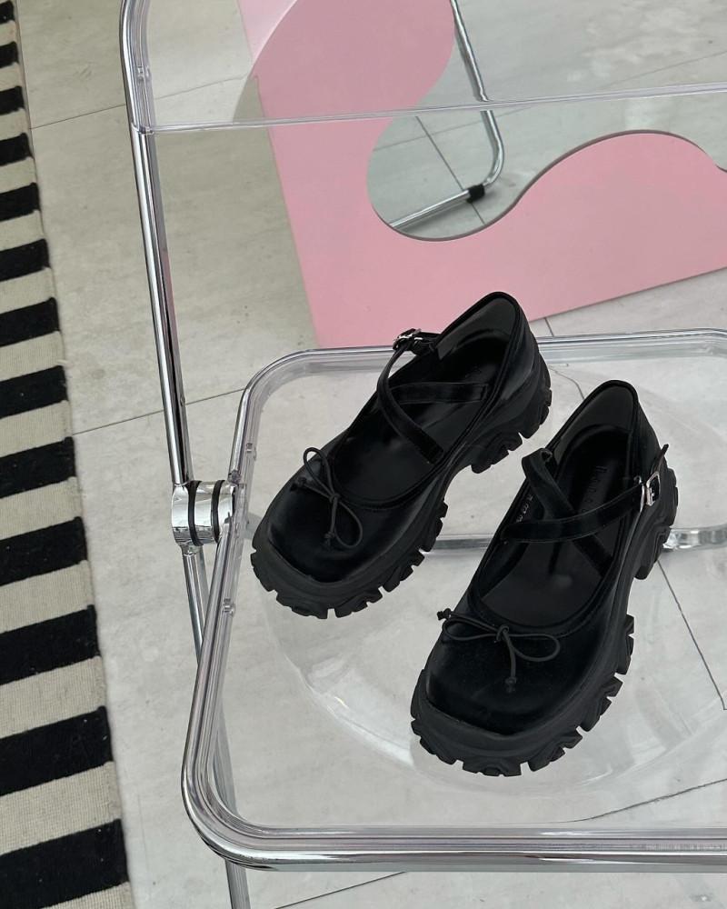 나르 리본 발레코어 통굽 메리제인