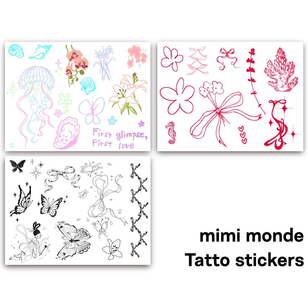 mimi tattoo sticker set #01
