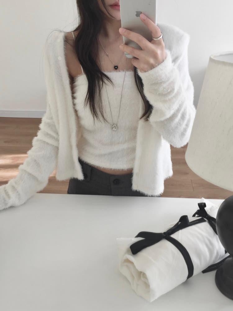 crop cardigan set (2colors)