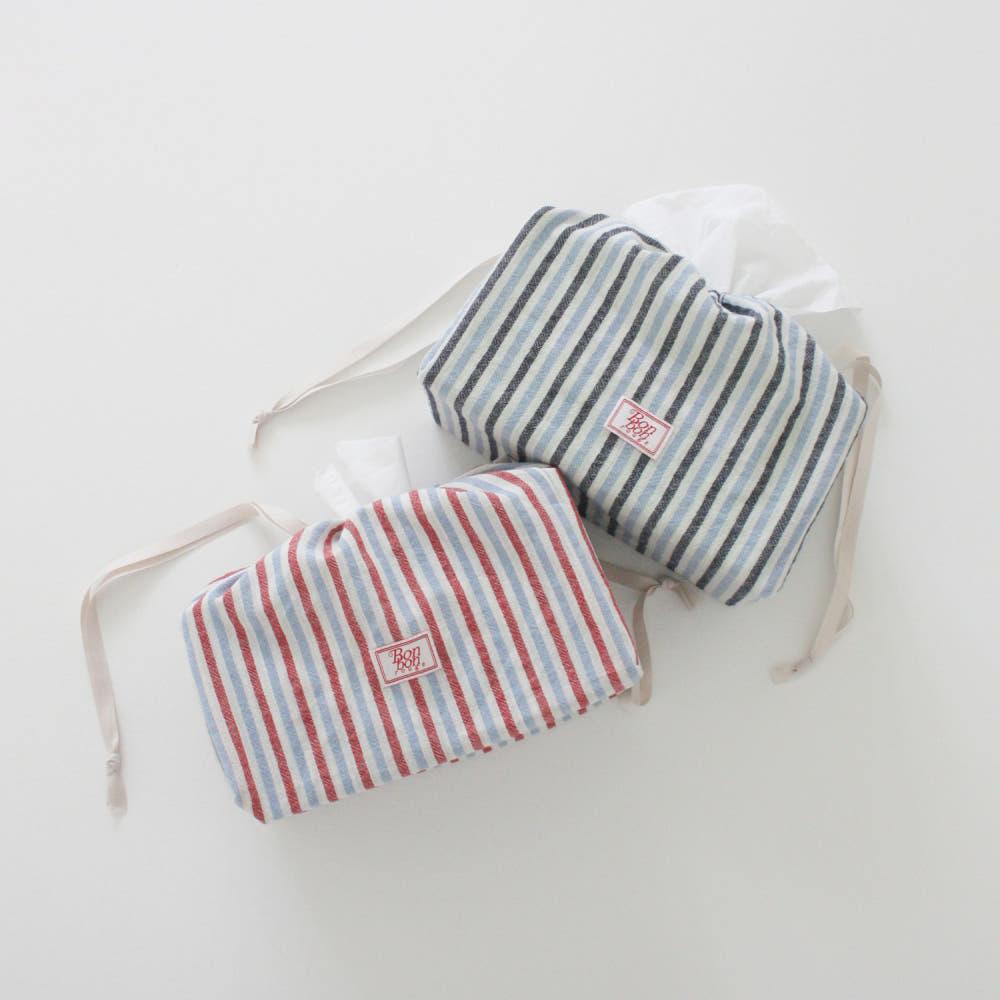 [bonbon rouge] tissue case-stripe pattern (2 color)