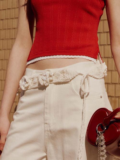 Flower Knit Belt VX5MT311_2color