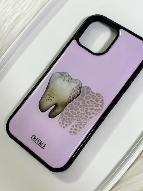 Teeth & leopard epoxy bumper case