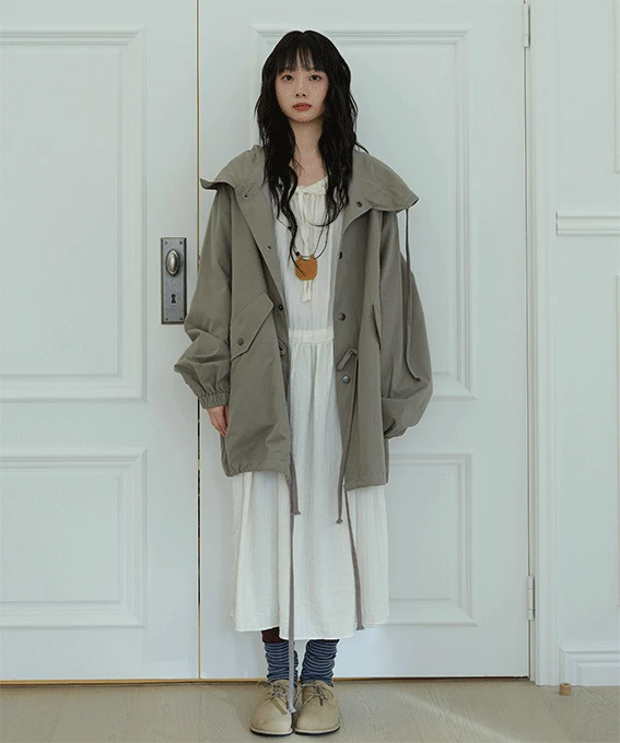 *추천* 카이로 빈티지 루즈 사파리 야상 2color