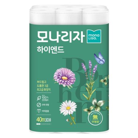 이런 상품 어때요? 모나리자 보네르가든 하이엔드 천연펄프 3겹 화장지 40Mx30롤