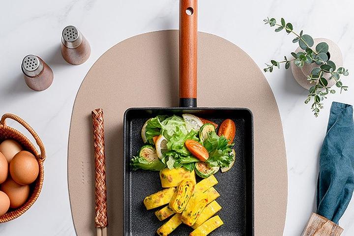 국내생산 느와르 블랙 IH 인덕션 우드핸들 사각 계란말이팬