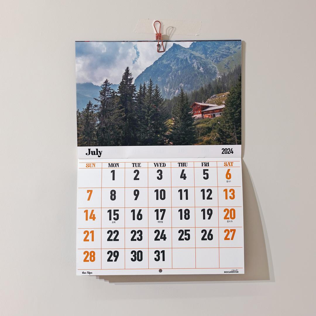 알프스 월간 캘린더 2024 (THE ALPS MONTHLY CALENDAR 2024)
