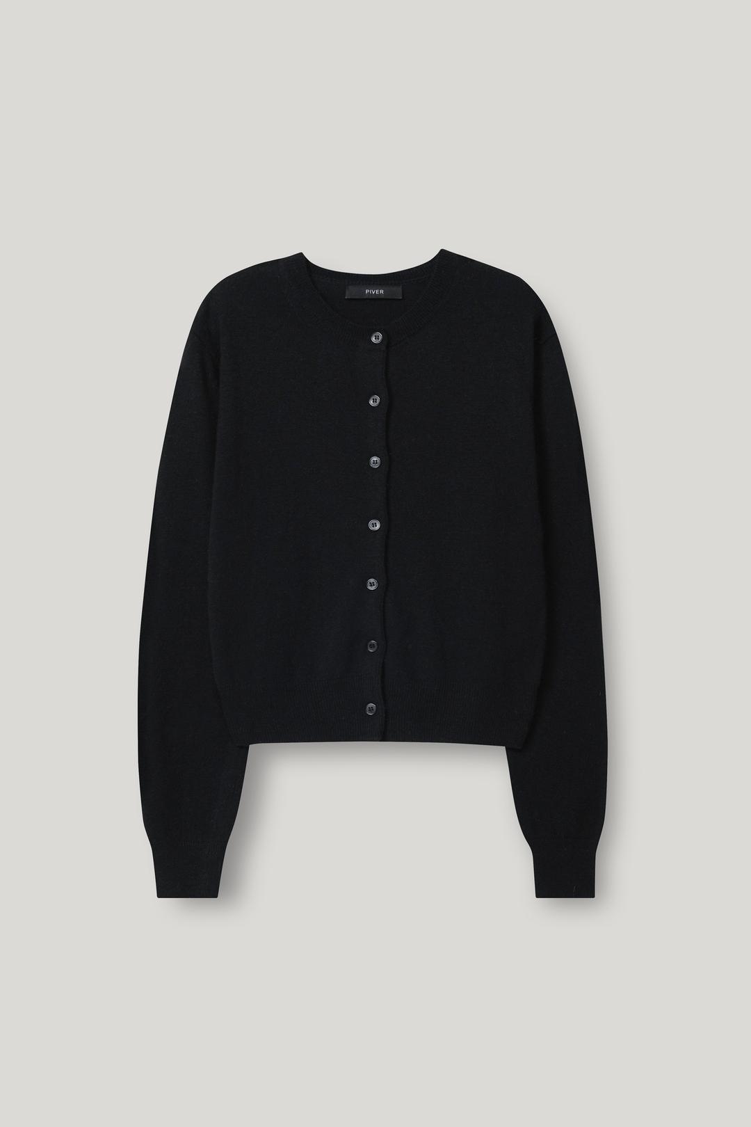 베이직 니트 가디건 _ black