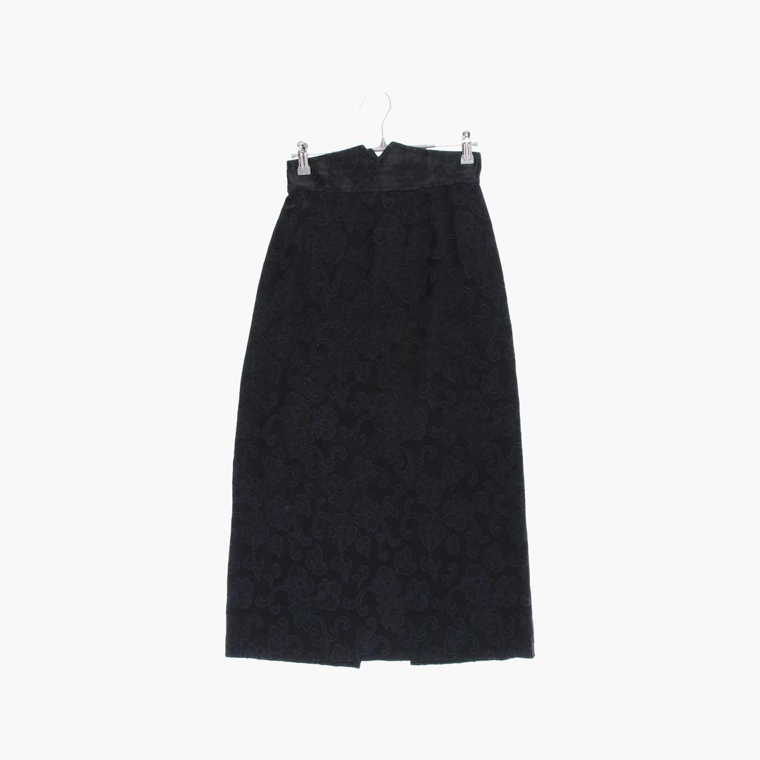 폴리 플라워 롱 스커트 여자 33cm