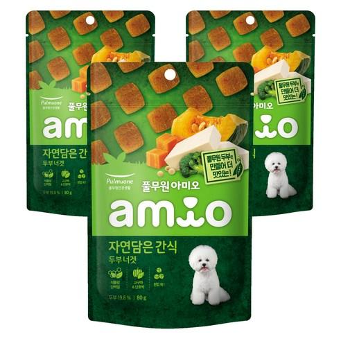 아미오 강아지 자연 담은 간식 80g, 두부너겟, 3개