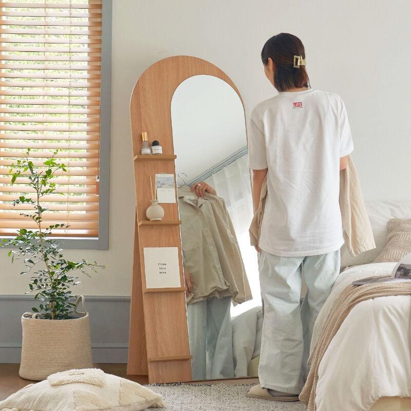 [모노폴리오] 루나 라운드 매거진랙 전신거울