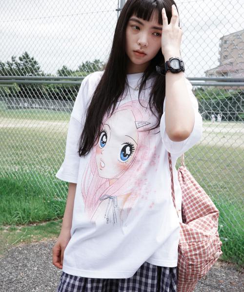 Ascii Pink Heesu Overfit T-shirt [White]