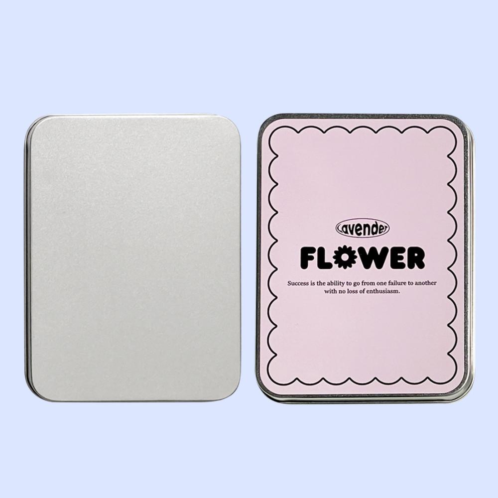 틴케이스 철제 보관함 사각 s 실버 뚜껑형 디자인 유 당일 주문 제작 1-99개