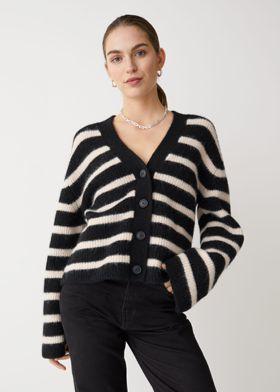 울 니트 가디건