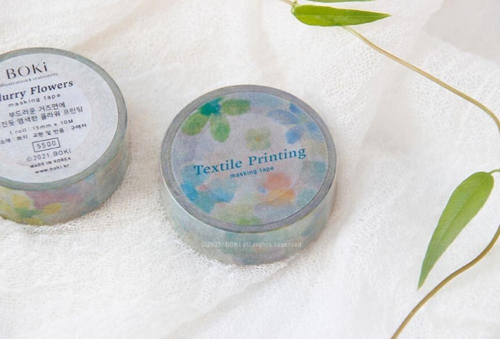 [보키] Textile Printing - Blurry Flowers