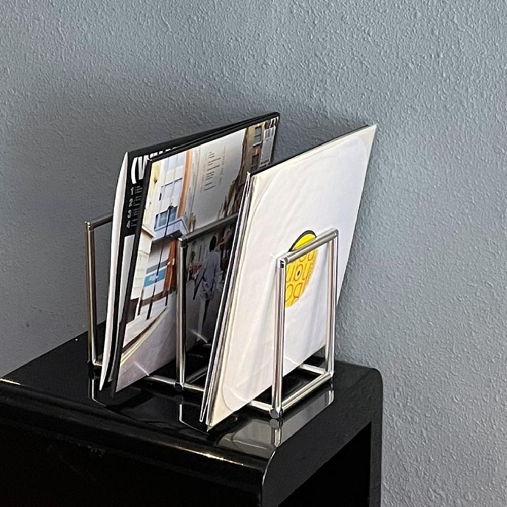 모듈가구 책꽂이 LP수납장 거치대 스틸 프레임 잡지꽂이 2단