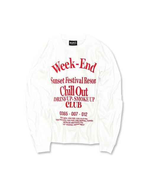 더트(DURT)  WEEKEND LONG SLEEVE TEE (WHITE) - 사이즈 & 후기 | 무신사