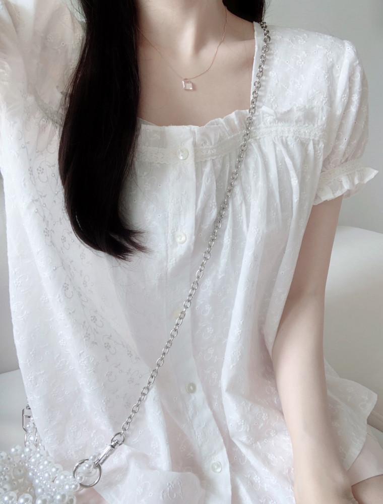 [high quality♥] Maria lace bl 플라워 여성 여름 레이스 블라우스