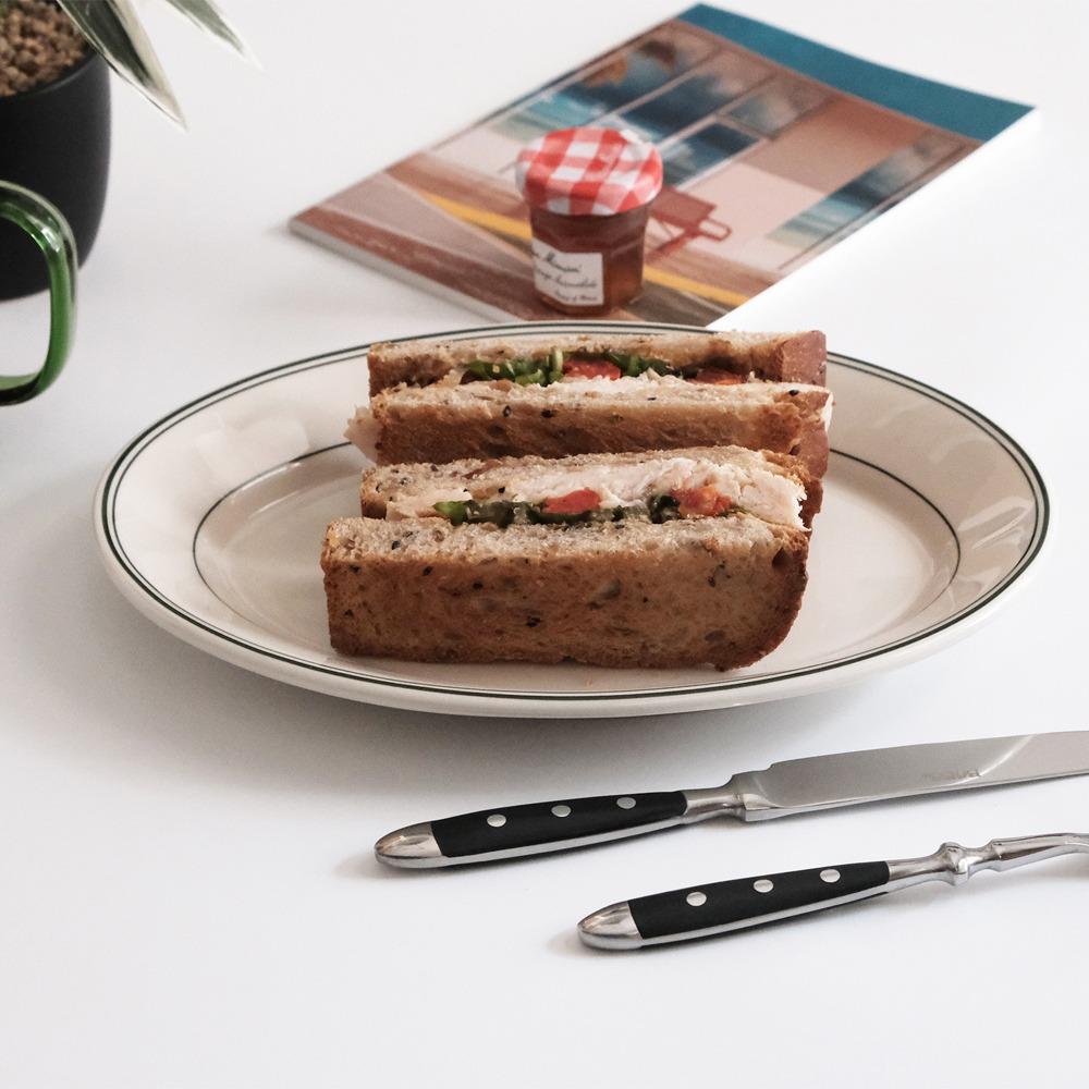 스틸라이트 그린라인 양식 타원 볼 2 size