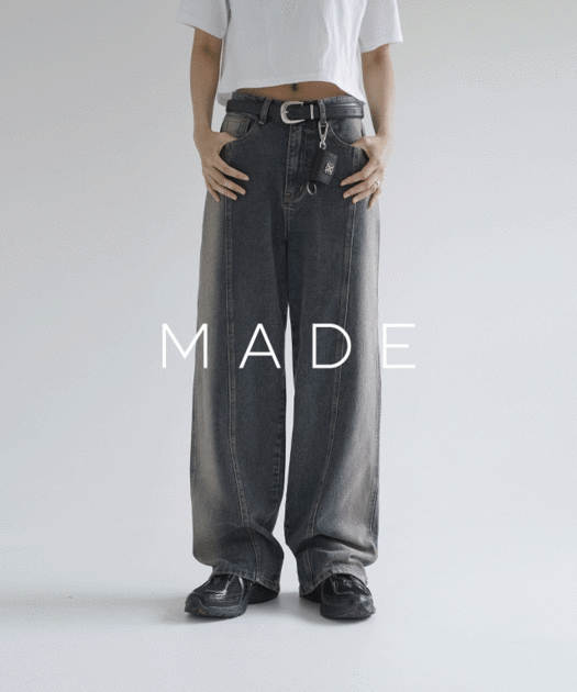 보톡스 빈티지워싱 와이드진 SL8671 ONLY BLUEPOPS