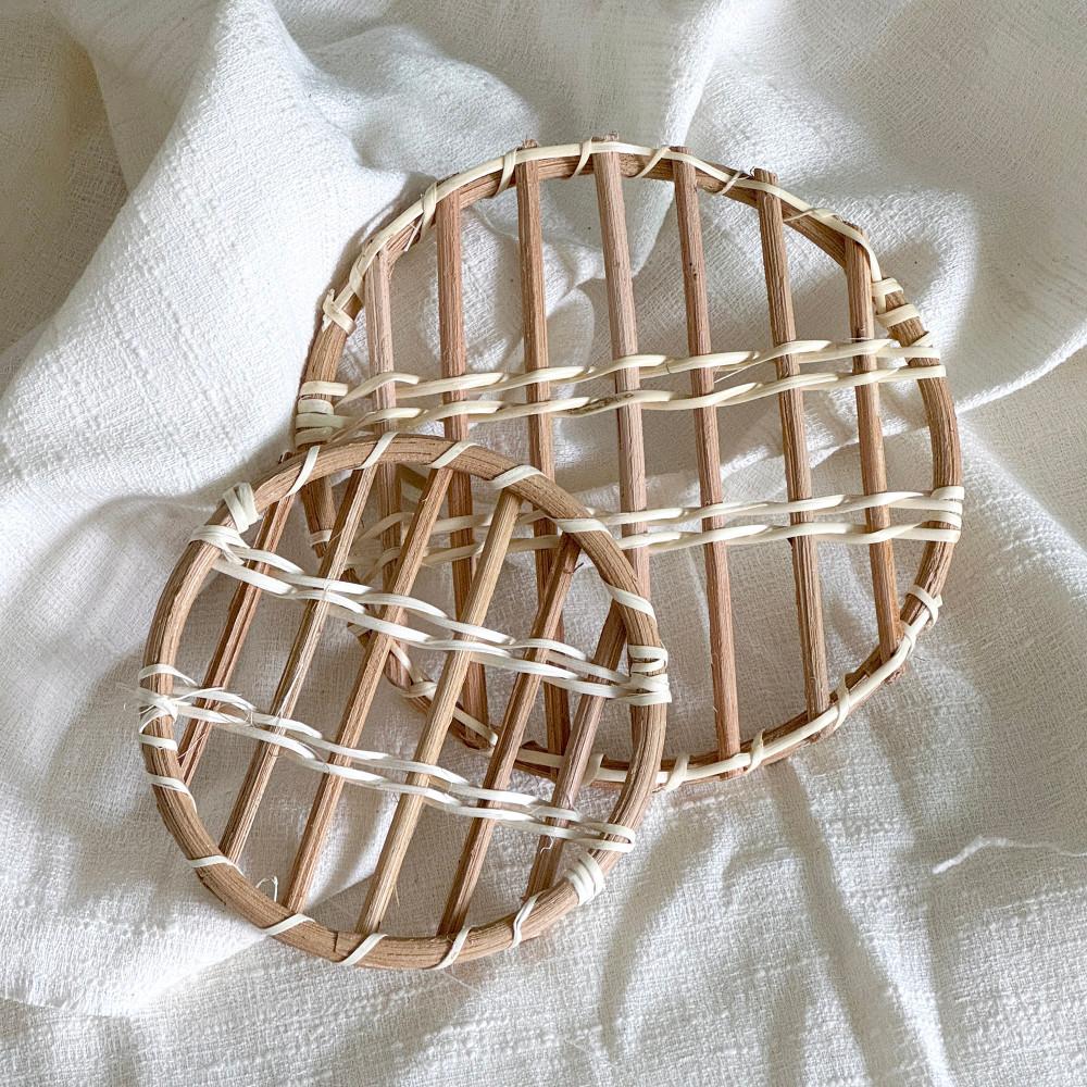 등나무 라탄 냄비받침 2size