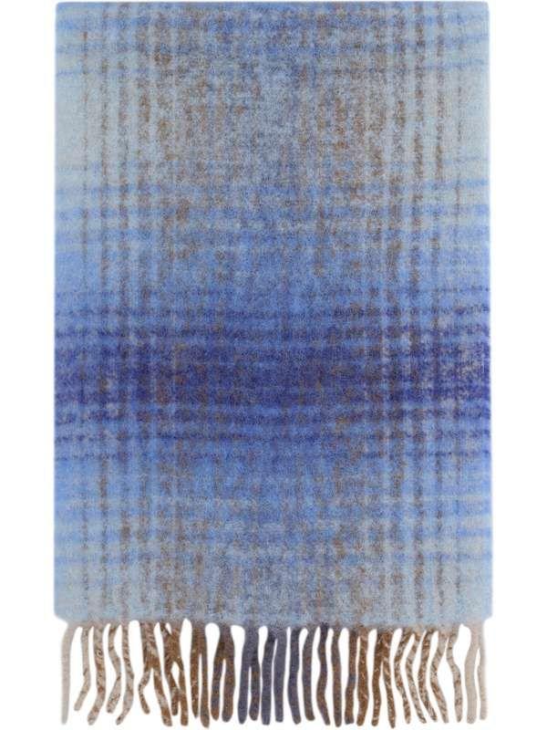 멀티 컬러 블랜드 프린지 울 머플러