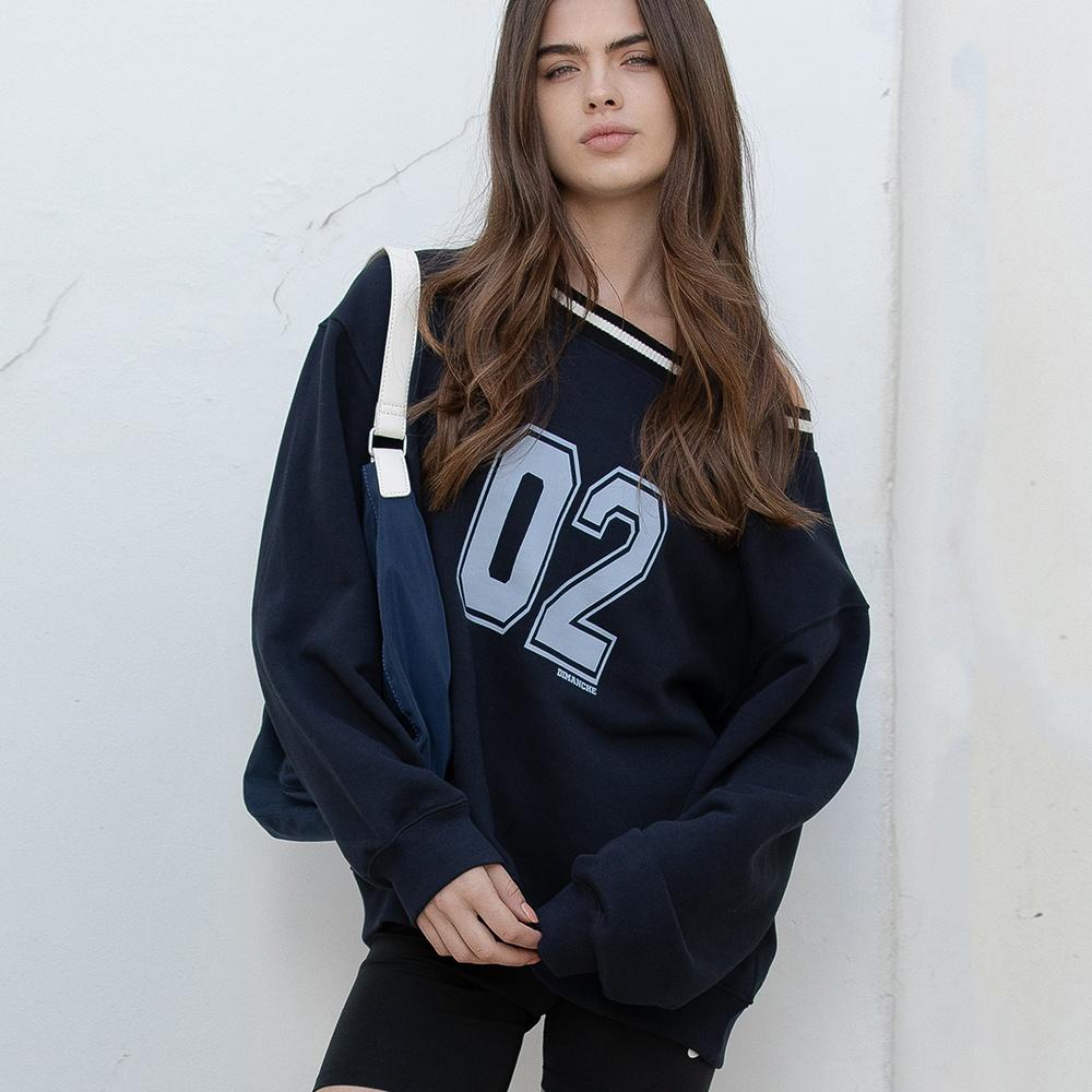 SPORTY OVERSIZE SWEATSHIRT (NAVY)