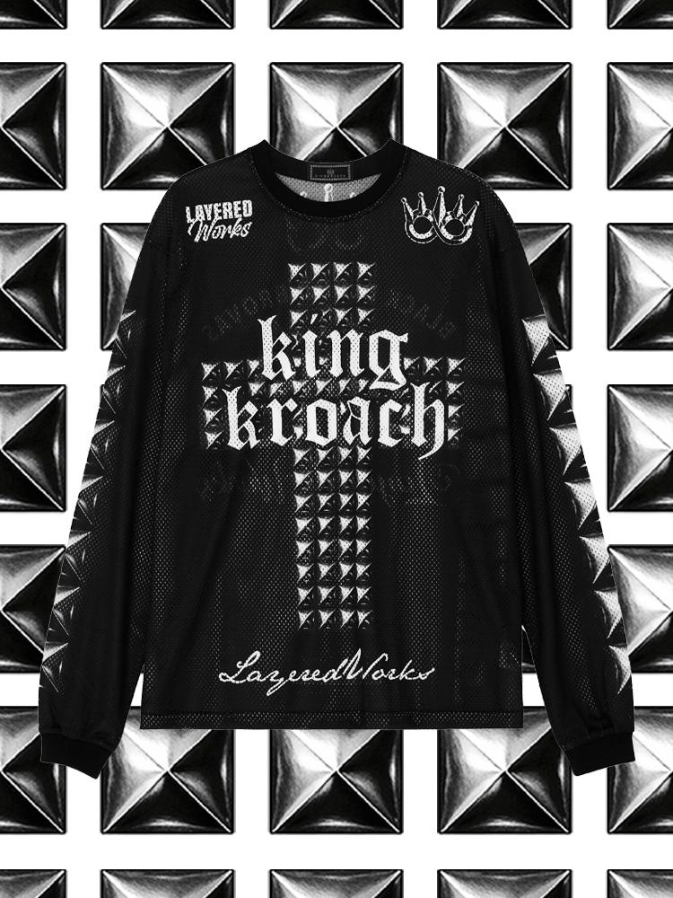 STUD MESH JERSEY