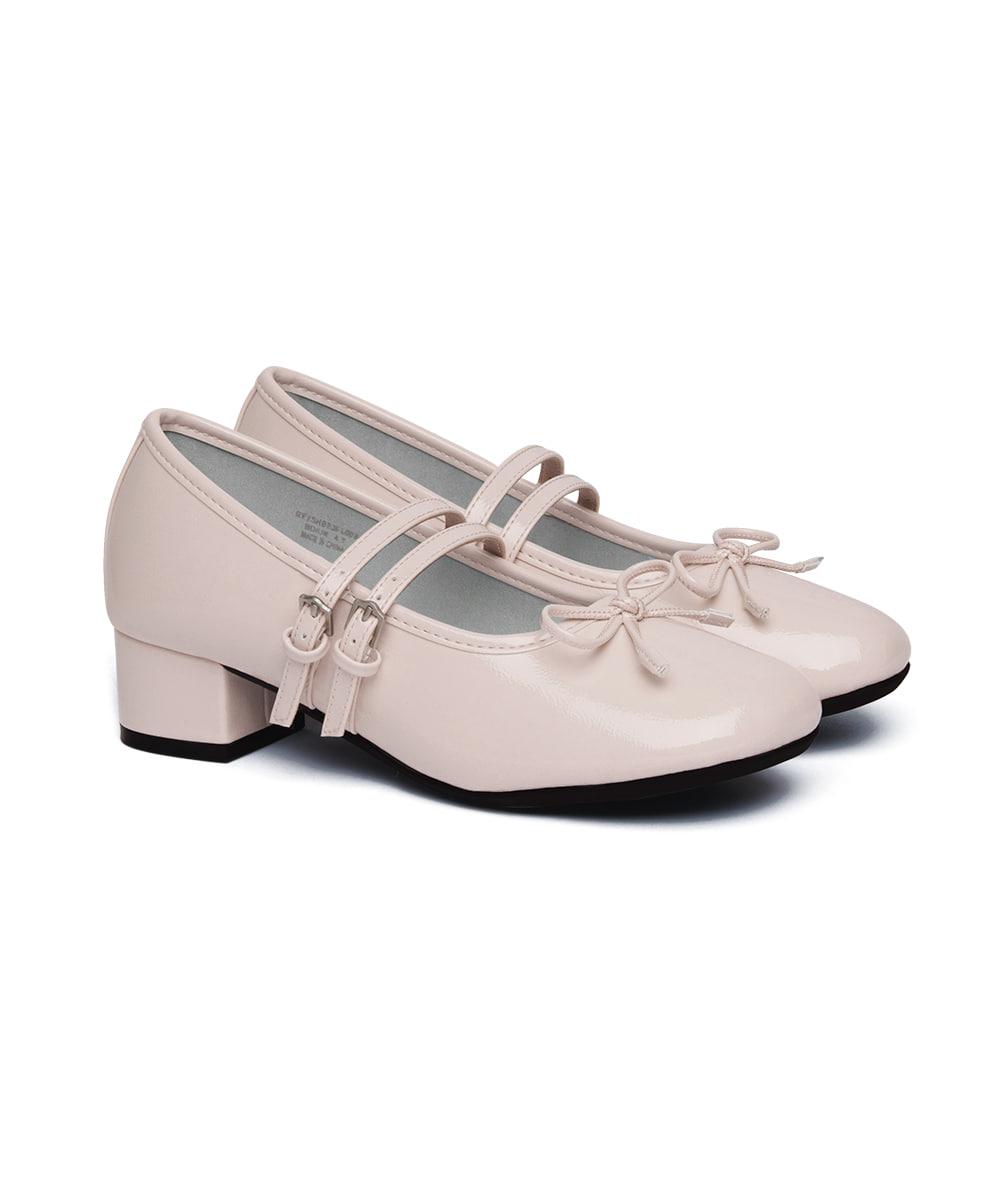 [NEW 15%] SQUARE TOE TWO STRAP MARYJANES(4CM) - PINK