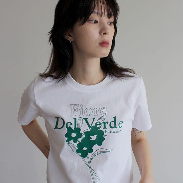 Fiore del Verde Tshirt (White Green)