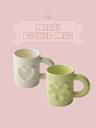 수심 Heart Flower Mug 하트 플라워 머그컵 귀여운 컵 도자기 물컵 홈카페