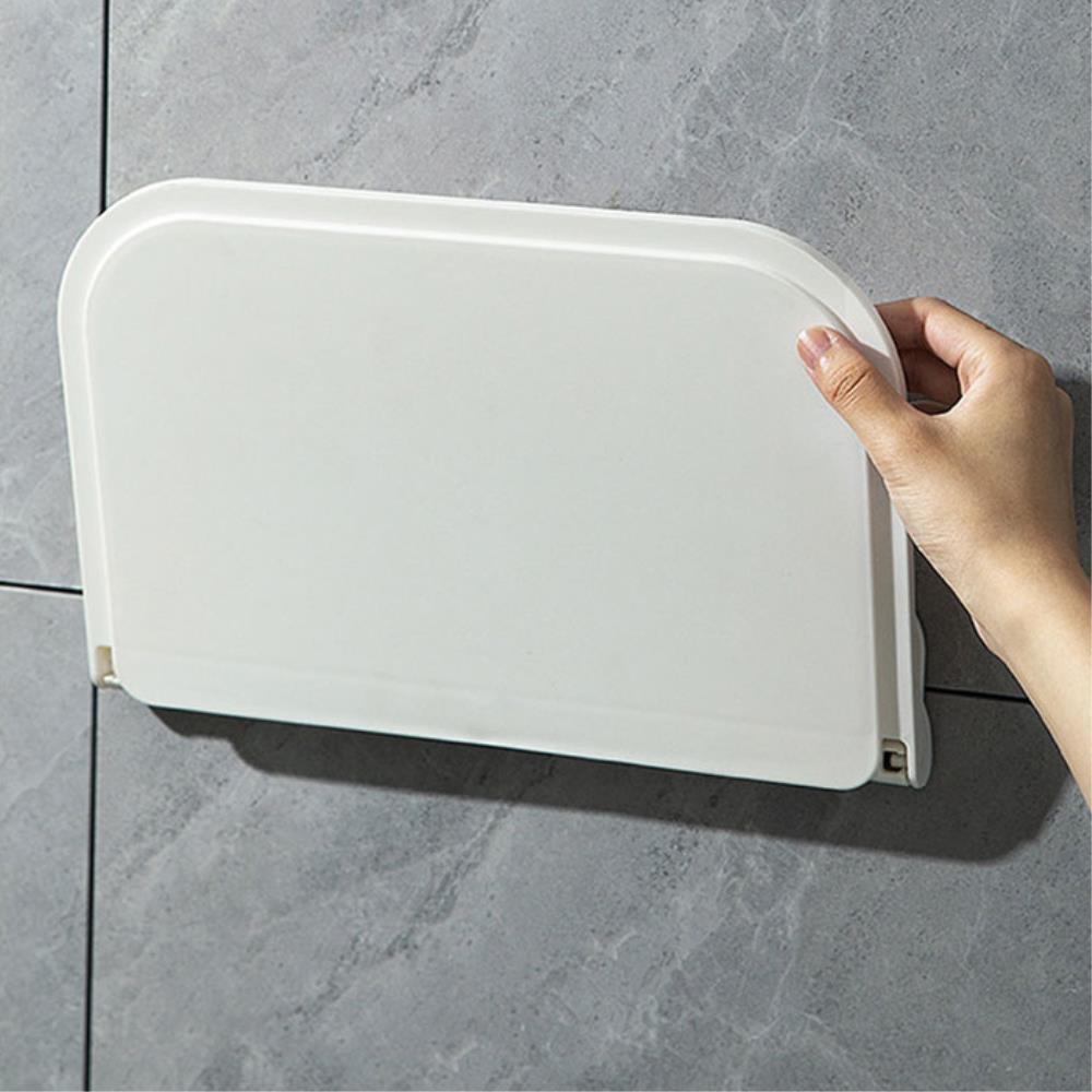욕실 부엌 벽부착 접이식 플라스틱선반2P 미니선반 간편설치 장식선반 다이