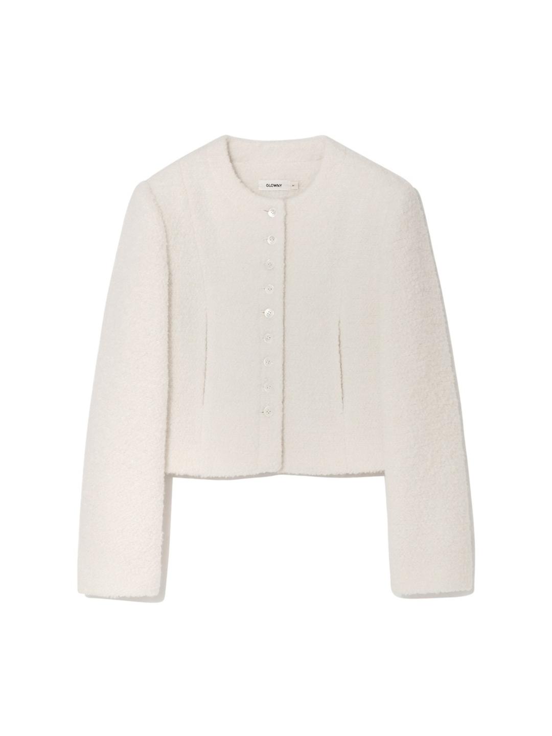 PEBBLE BOUCLE JACKET (IVORY)