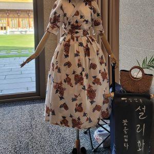 [설리화] 가in퍼프소매철릭원피스