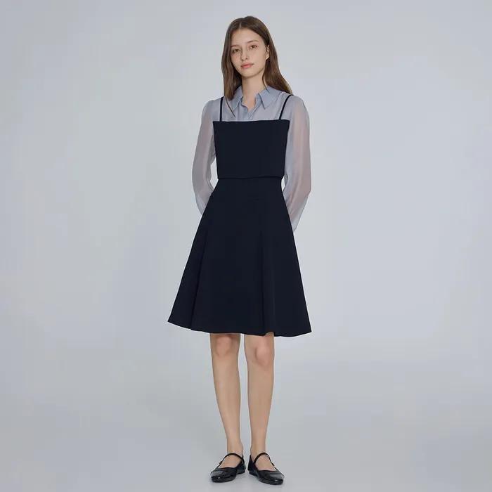 잇미샤 텍스처 블록 뷔스티에 원피스 ITP9WOP850 (BLACK)