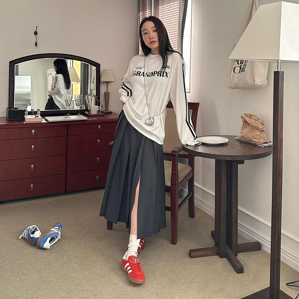 레이싱 롱슬리브 티셔츠_아이보리