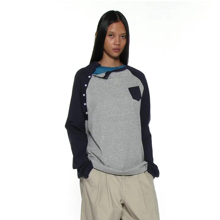 PWC BUTTON-UP POCKET RAGLAN TEE_MELANGE