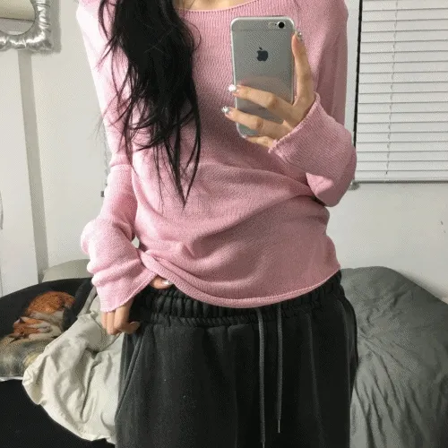 [추천/ 핏 보장/ 여리핏] 오로라 보트넥 니트 (5color)