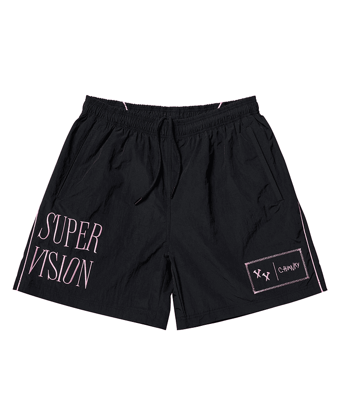 SUPERVISION WINDBREAKER SHORT_pink/black
