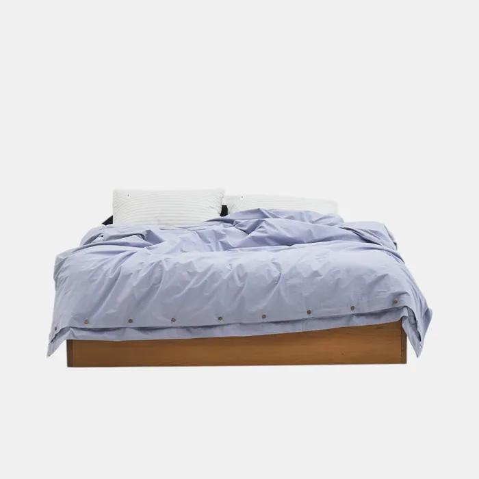 더스트블루 에브리데이 플랜지디테일 60수 코튼 이불커버 (3 SIZES)