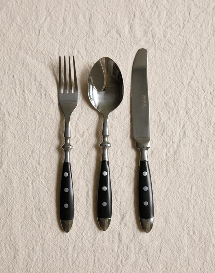 Poin Dinner Cutlery · Black