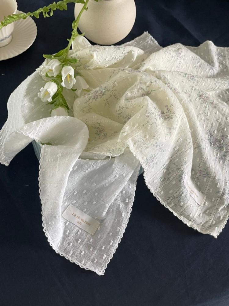 눈송이 플라워 레이스 키친크로스 가전덮개