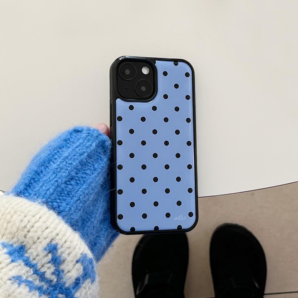dot 에폭시 범퍼케이스 아이폰 케이스(콘플라워블루)
