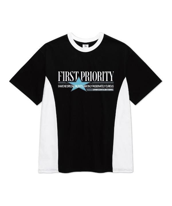 FIRST-PRIORITY 배색 반팔티