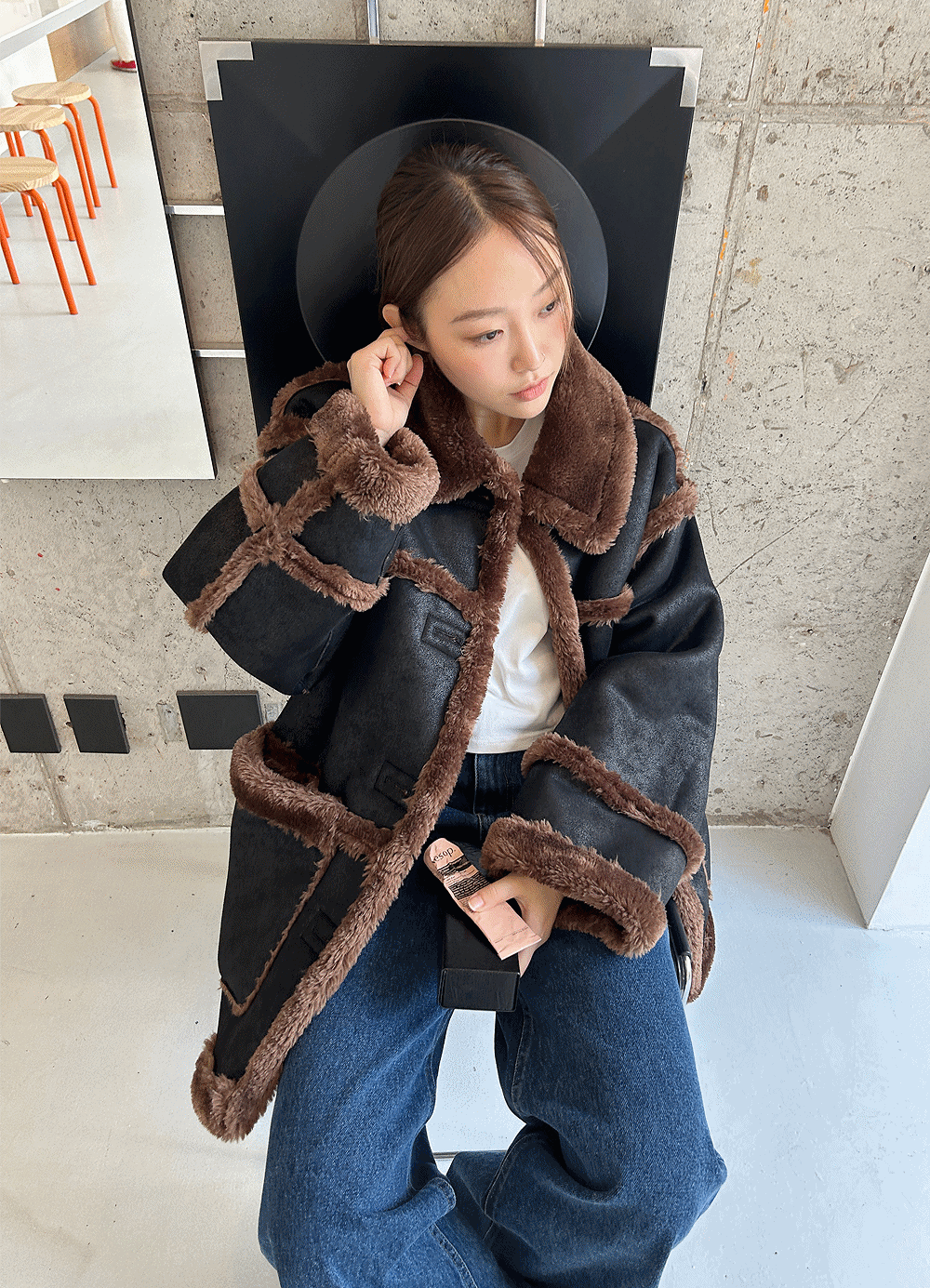 Reversible Shearling Jacket (2Color)